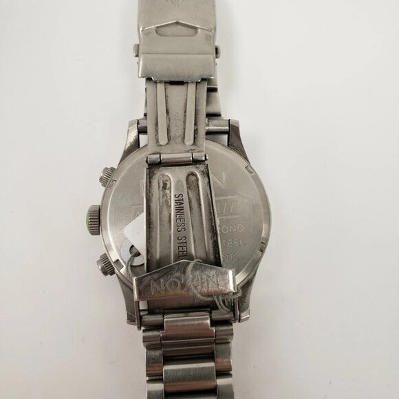 (I-6799) Nixon " Never be Late" Watch - Black/ Green - Picture 4 of 4